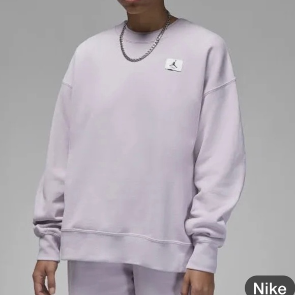 Women's Jordan Flight Fleece Crewneck Oversized Large NWT Purple - Picture 1 of 10